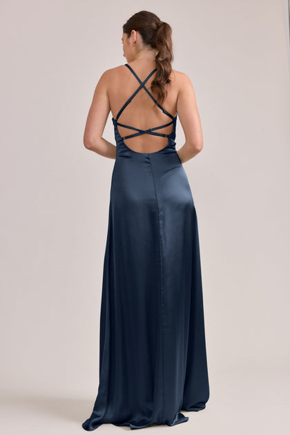Karsyn Satin Dress | Made To Order | Romantic Blue