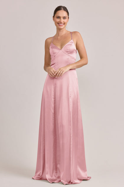 Karsyn Satin Dress | Made To Order | Rosette
