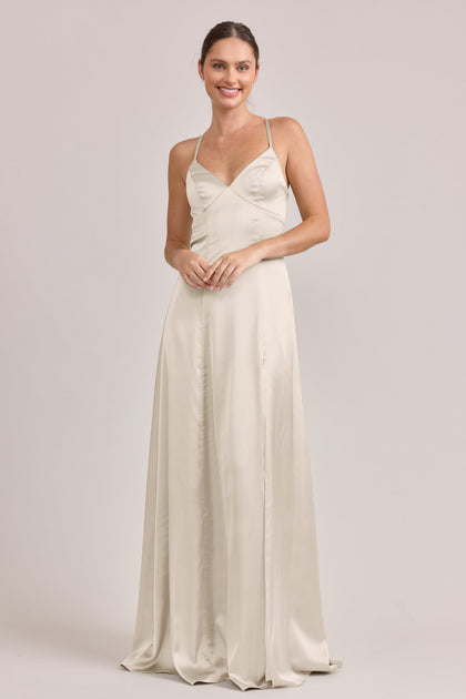 Karsyn Satin Dress | Made To Order | Soft Champagne