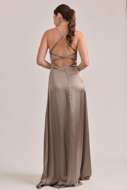 Karsyn Satin Dress | Made To Order | Truffle