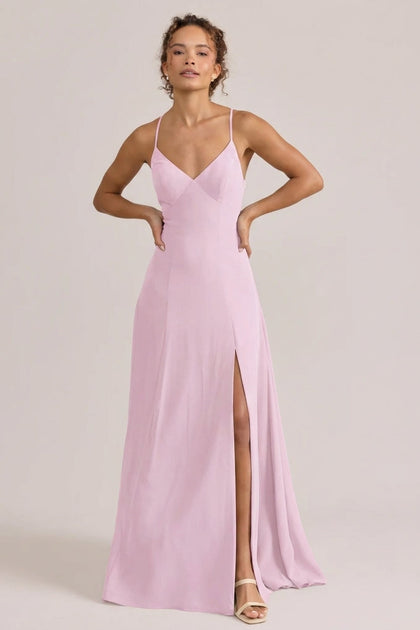 Karsyn Chiffon Dress | Made To Order | Baby Pink