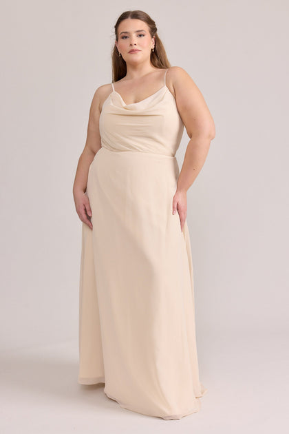 Model: Tegan, Size: 2XL; Color: Champagne
