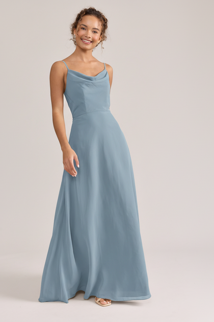 Kate Chiffon Dress | French Blue