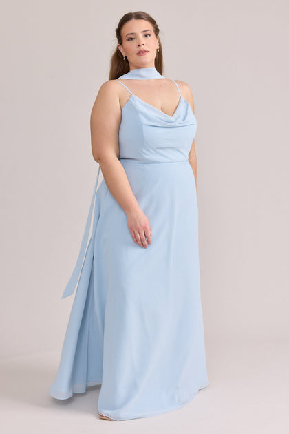 Model: Tegan; Size: 2XL; Color: Sky Blue