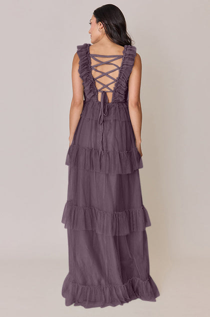 Keelie Tulle Dress | Made To Order | Dusty Purple