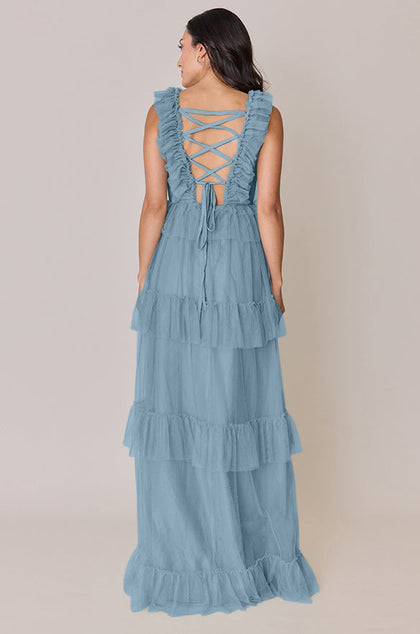 Keelie Tulle Dress | Made To Order | French Blue