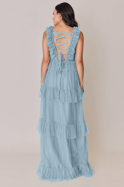 Keelie Tulle Dress | Made To Order | Light Blue