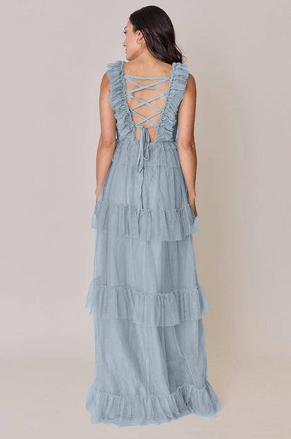 Keelie Tulle Dress | Made To Order | Sky Blue
