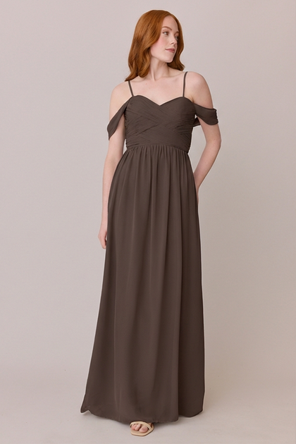 Kennedy Chiffon Convertible Dress | Made To Order | Espresso