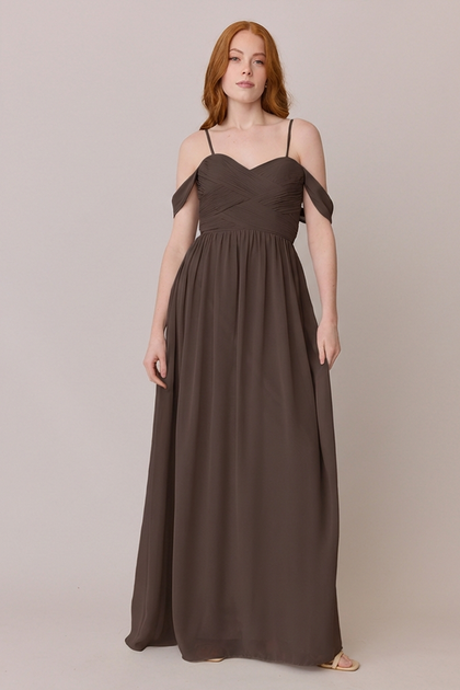 Kennedy Chiffon Convertible Dress | Made To Order | Espresso