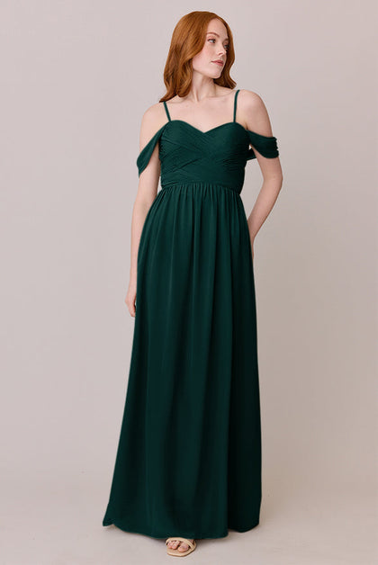 Kennedy Chiffon Convertible Dress | Made To Order | Classic Emerald