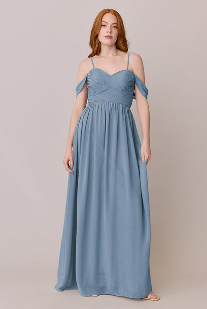 Kennedy Chiffon Convertible Dress | Made To Order | French Blue