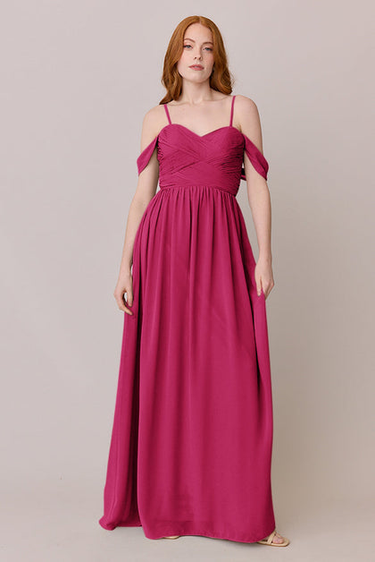 Kennedy Chiffon Convertible Dress | Made To Order | Hot Pink