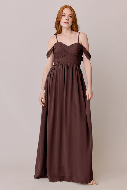 Kennedy Chiffon Convertible Dress | Made To Order | Mahogany
