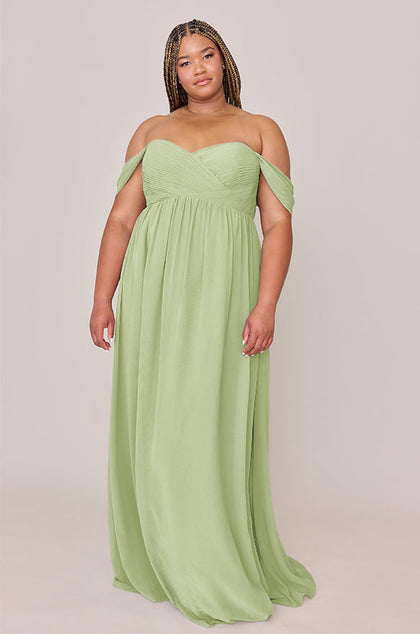 Kennedy Chiffon Convertible Dress | Made To Order | Matcha