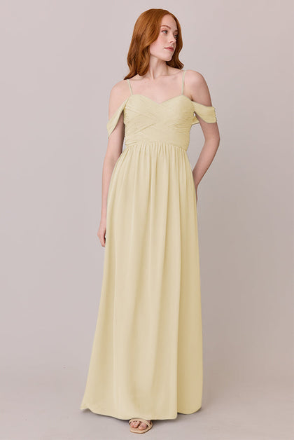 Kennedy Chiffon Convertible Dress | Made To Order | Pale Yellow