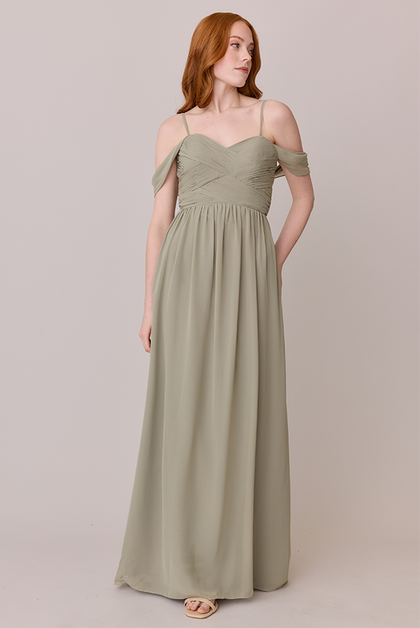Kennedy Chiffon Convertible Dress | Made To Order | Silver Sage