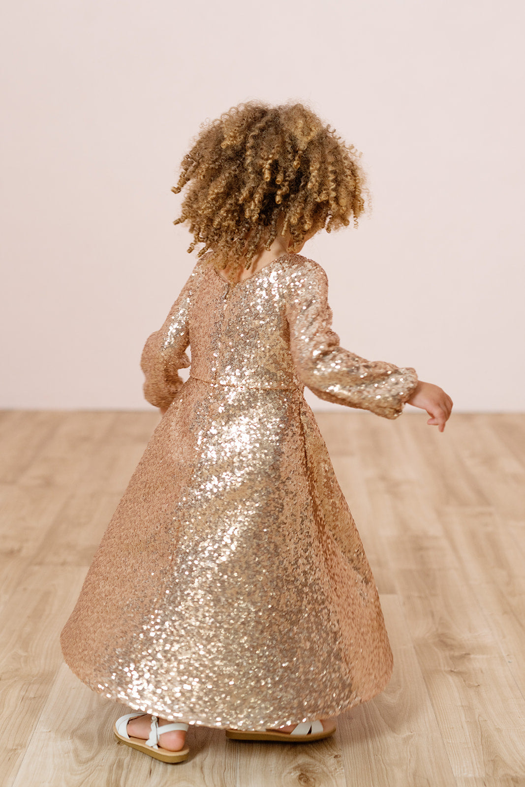 Kids Addison Sequin Dress | Made To Order Rose Gold Kids Addison Sequin Dress | Made To Order Rose Gold