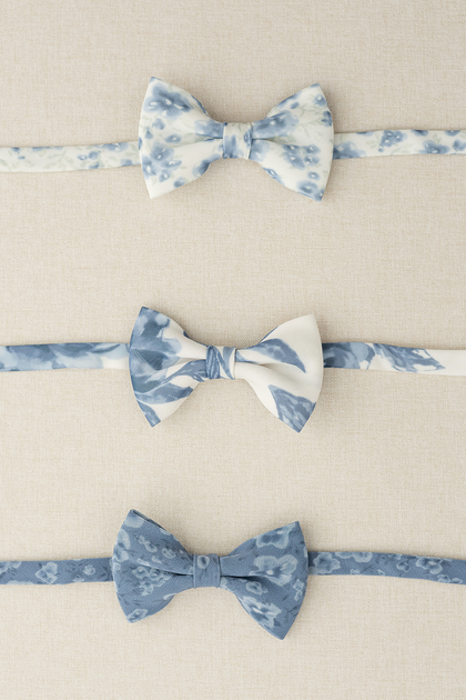 From Top to Bottom: French Blue Posey, Dusty Blue Bouquet, Dusty Blue Posey