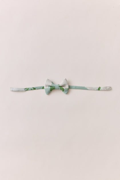 Kids Chiffon Floral Print Bowtie | Made To Order | Sage Multi Bouquet