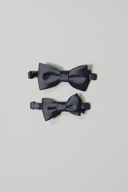 Top: Kids Satin Bow Tie, Bottom: Baby Satin Bow Tie. Sold separately.