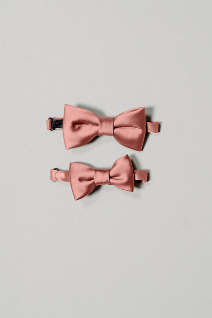 Top: Kids Satin Bow Tie, Bottom: Baby Satin Bow Tie. Sold separately.