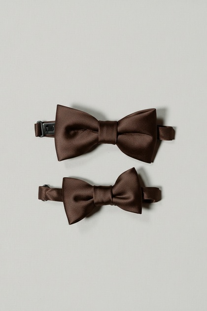 Kids Satin Bowtie | Made To Order | Espresso