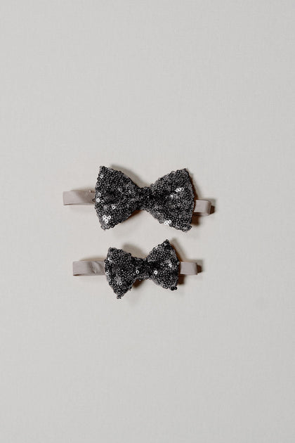 Kids Sequin Bowtie | Made To Order | Black