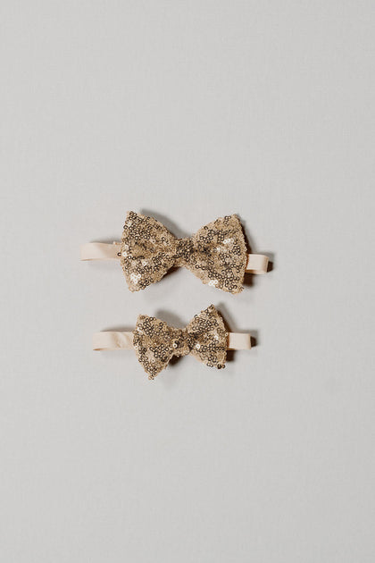 Kids Sequin Bowtie | Made To Order | Gold