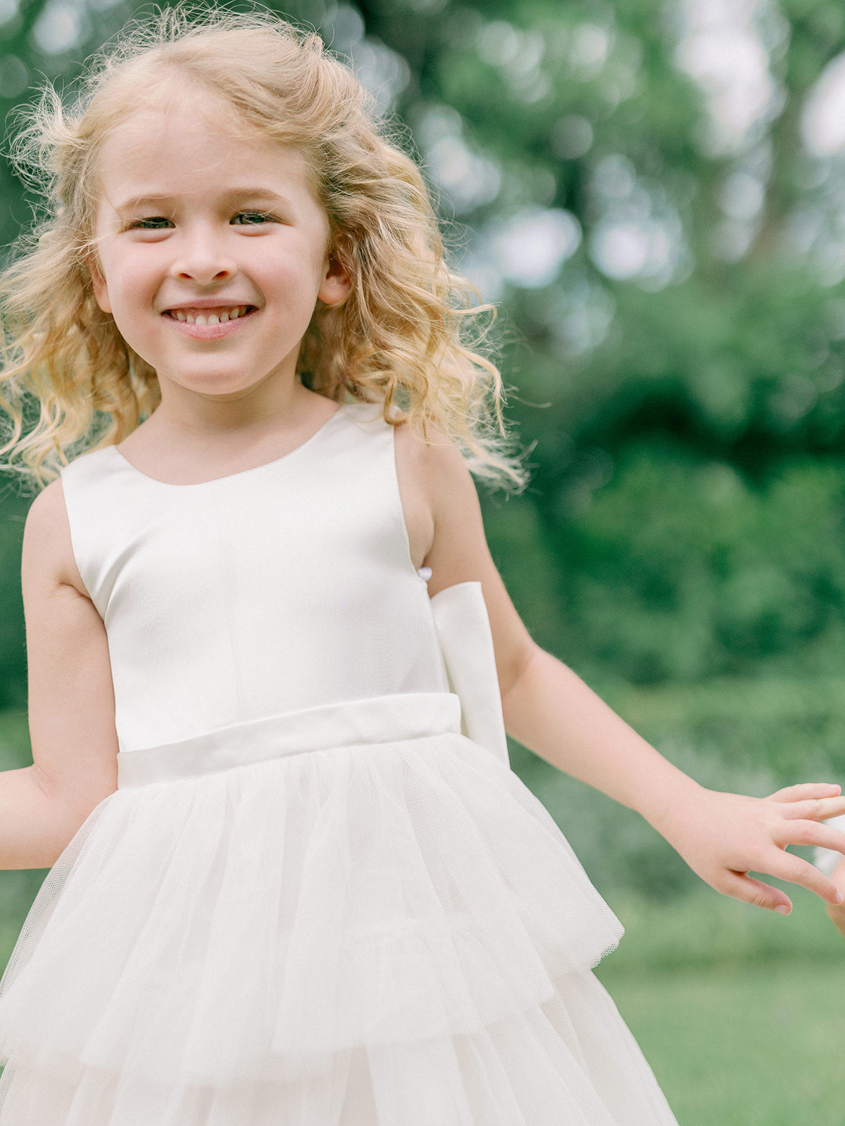 infant tulle dress Kids Breely Satin + Tulle Dress