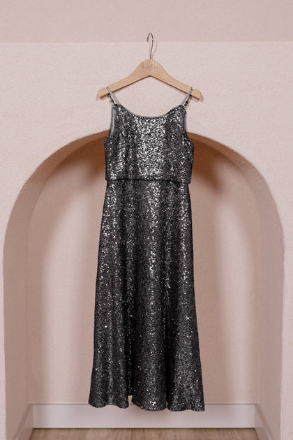 Juniors Hazel Sequin Dress | Made To Order | Black