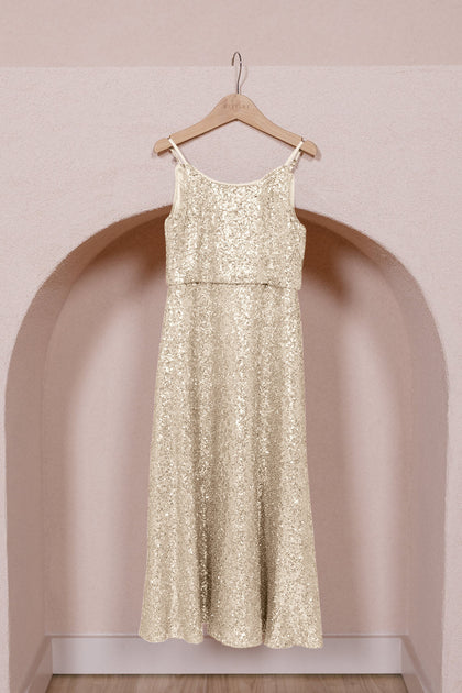 Juniors Hazel Sequin Dress | Made To Order | Gold