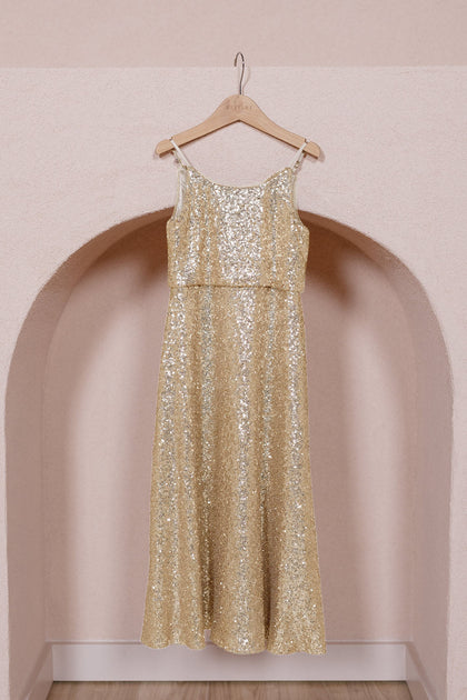 Juniors Hazel Sequin Dress | Made To Order | Gold
