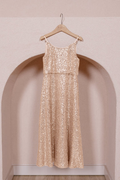Kids Hazel Sequin Dress | Made To Order | Gold