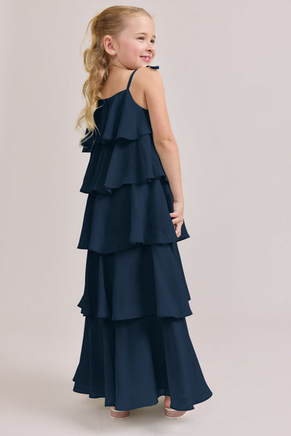 Kids June Chiffon Dress | Made To Order | Romantic Blue