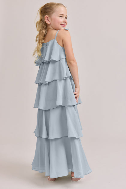 Kids June Chiffon Dress | Made To Order | Sky Blue