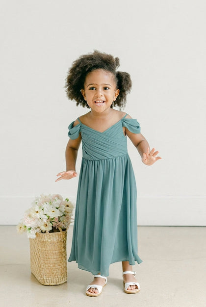 Kids Lily Chiffon Dress | Made To Order | Rosemary