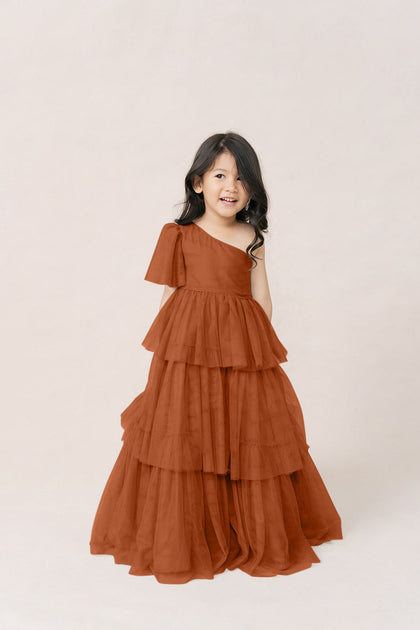 Model: Mia; Size: 4T; Color: Rust