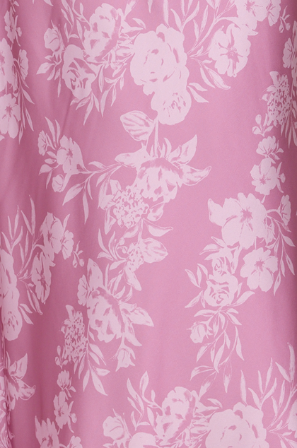 Kids Satin Floral Print Pocket Square | Made To Order | Mauve Pink Bouquet