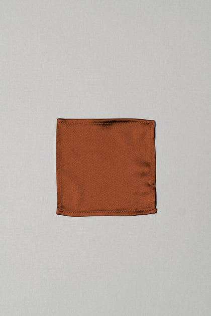 Kids Satin Pocket Square | Made To Order | Rust