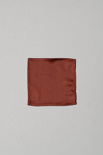 Kids Satin Pocket Square | Made To Order | Terracotta Rust