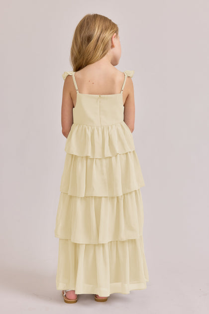 Kids Poppy Chiffon Dress | Made To Order | Yellow