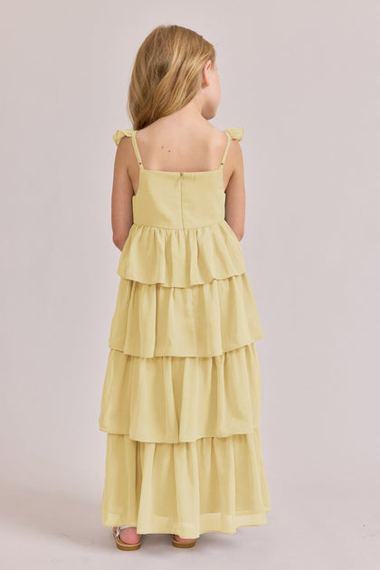 Kids Poppy Chiffon Dress | Made To Order | Yellow