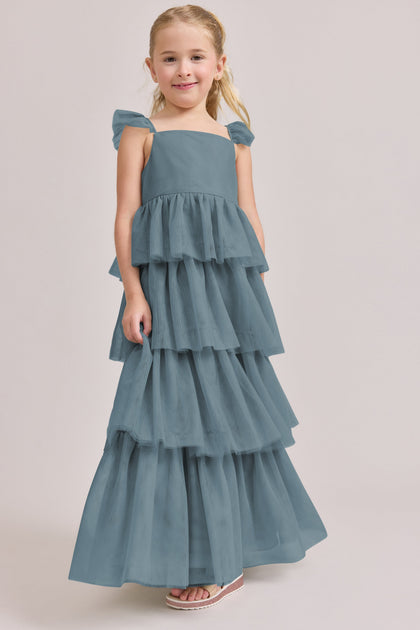 Kids Poppy Tulle Dress | Made To Order | Eucalyptus
