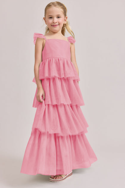 Kids Poppy Tulle Dress | Made To Order | Rosette