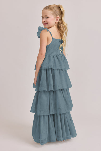 Kids Poppy Tulle Dress | Made To Order | Eucalyptus