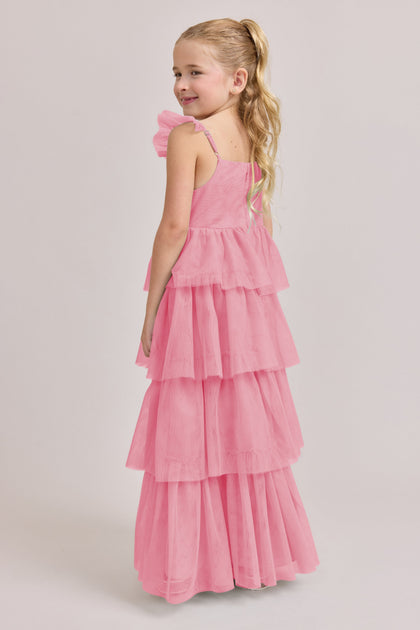 Kids Poppy Tulle Dress | Made To Order | Rosette