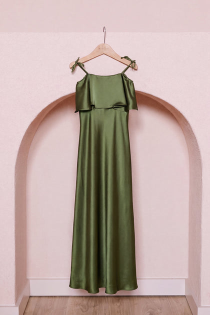 Kids Riley Convertible Satin Dress | Made To Order | Fern