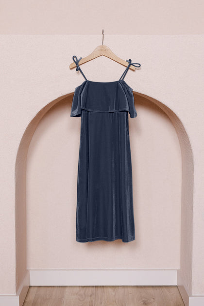 Kids Riley Convertible Velvet Dress | Royal Blue