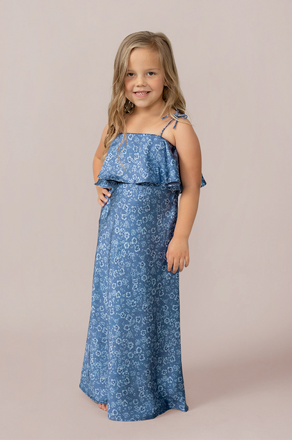 Model: Elizabeth; Size: 4T; Color: Dusty Blue Posey